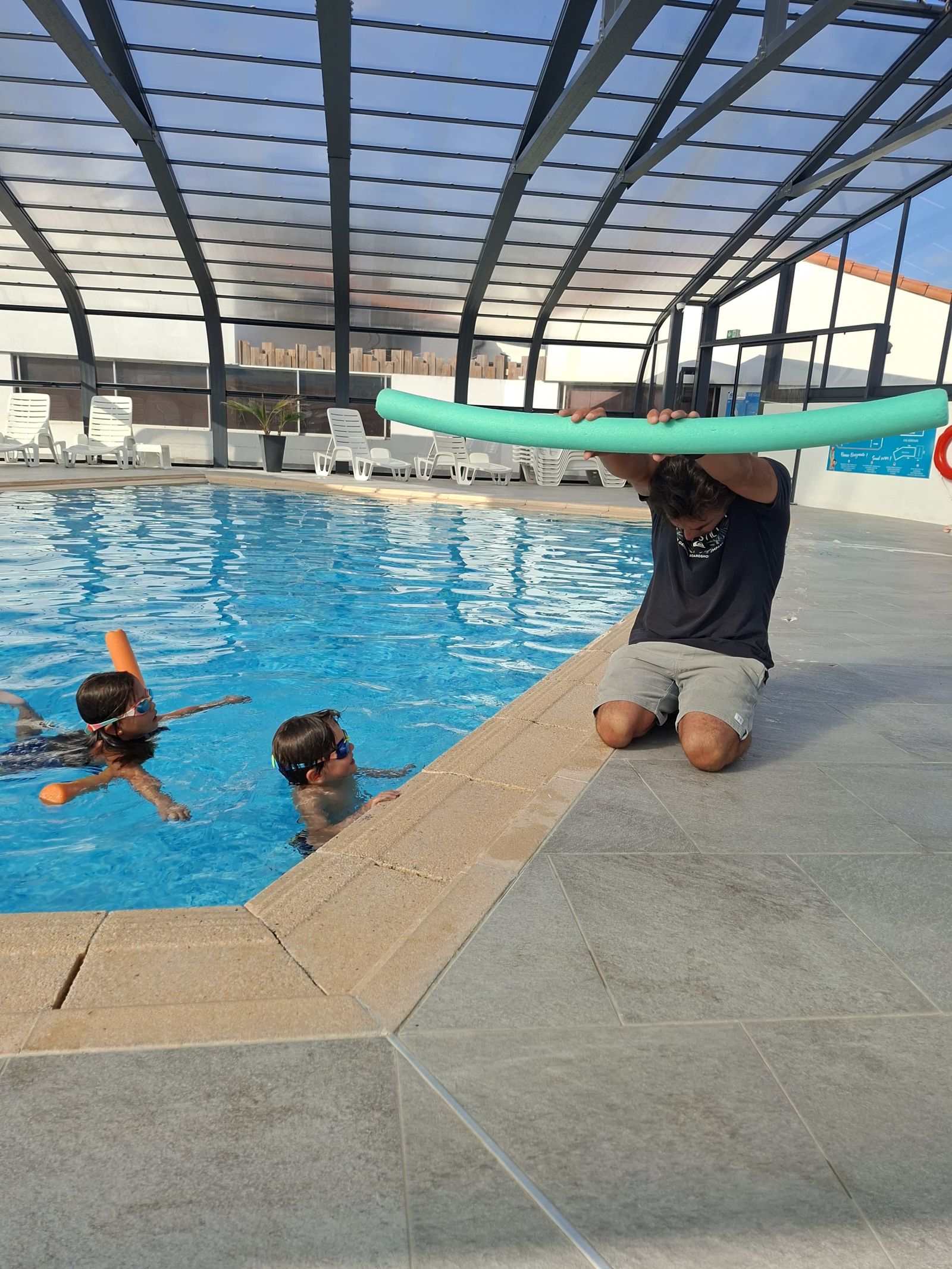 Cours de natation avec Matthieu