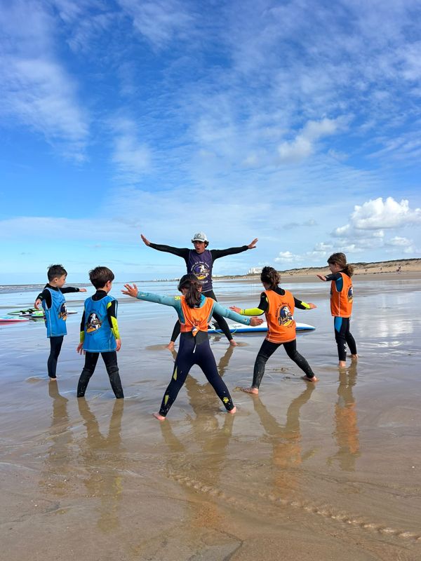 Échauffement sur le sable